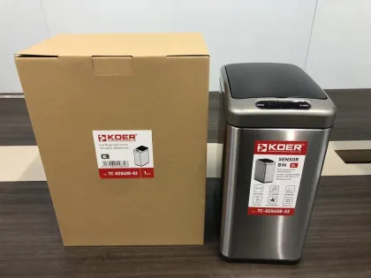 Відро для сміття сенсорне прямокутне Koer TC-020408-02 8 л колір нержавійка (KR5588) — Photo 10