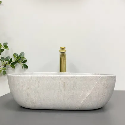 Умивальник (раковина) VBI RAVENNA GREY STONE MATT накладний — Photo 2