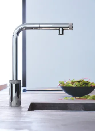 Змішувач для кухні з висувним виливом Grohe Eurosmart New (31613000) — Photo 3
