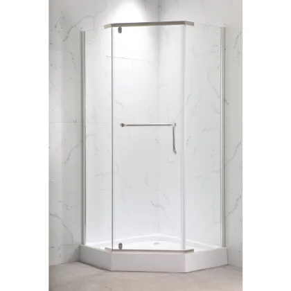 Душова кабіна з низьким піддоном MIXXUS LINES SCT01-90x90x198-TR CHROME прозоре скло 6мм NEW (в 2 ящ) (MI8370) — Photo 1