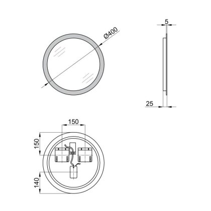 Дзеркало Qtap Virgo R400 з LED-підсвічуванням QT1878250640W — Photo 1