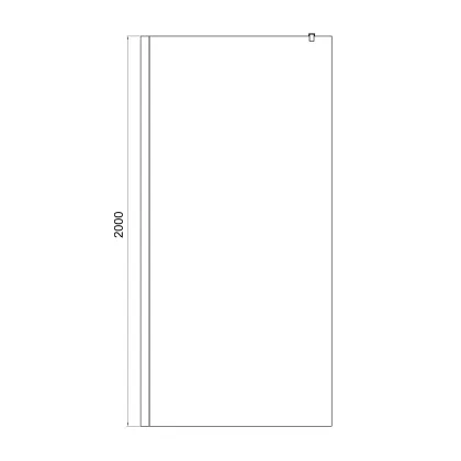 Нерухома стінка Walk-IN 1000х2000мм chrome, скло 8мм clear — Photo 3