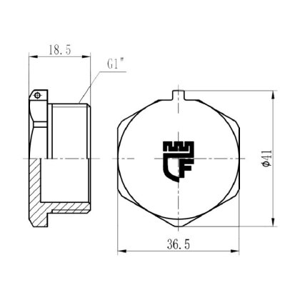 Заглушка SD Forte 1&quot; ЗР SF35325 — Photo 1