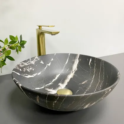Умивальник (раковина) VBI AMALFI BLACK ONYX MATT накладний — Photo 2