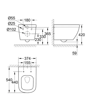 Підвісний унітаз Grohe Euro Ceramic (39328000) — Photo 4