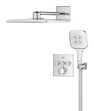 Душова система прихованого монтажу на 3 виходи з термостатом Grohe Grohtherm SmartControl (34864000) — Photo 5