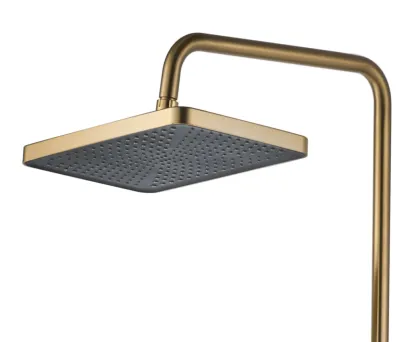 Душовий гарнітур REA HELIX BRUSHED GOLD матове золото з виливом — Photo 7
