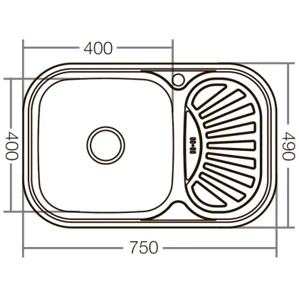 Мийка кухонна Zerix Z7549-08-180D (decor) (ZX1607) — Photo 1
