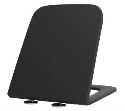 Сидіння-кришка для унітазу Mixxus Premium SEAT COVER QUADRO-DIVERSE-2001 BLACK з мікроліфтом 448х357х37mm (MP6614) — Photo 1