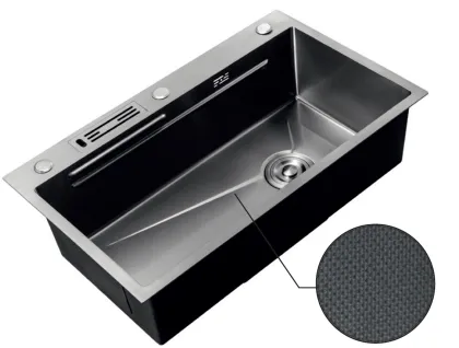 Мийка Mixxus Premium MH7545-SET-05 MICRO DECOR NANO-BLACK (3.0/0.8) комплект (графіт) (MX9633) — Photo 4