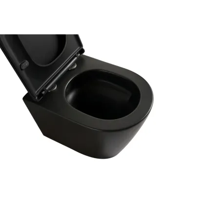 Унітаз підвісний Mixxus Premium BEVEL-0304-T1 BLACK 480x360x360mm сист. змиву TORNADO 1.0 (MP6677) — Photo 5