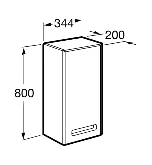 GAP пенал, правий, білий 80 cm — Photo 1