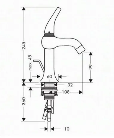 Axor Terrano - змішувач на тюльпан (хром) HANSGROHE 37001000 — Photo 1