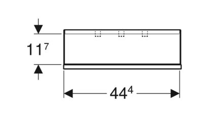 SMYLE SQUARE настінна полиця 45*14,8*15см, лава/з порошковим покриттям матовий, білий/фарбований високоглянцевий — Photo 1