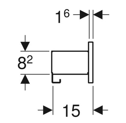 SMYLE SQUARE настінна полиця 45*14,8*15см, лава/з порошковим покриттям матовий, білий/фарбований високоглянцевий — Photo 3