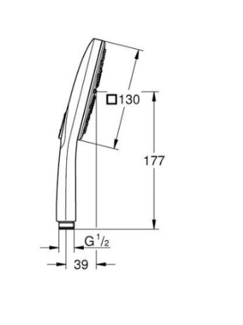 RAINSHOWER Smartactive Cube130 Ручний душ, 3 режими струменя — Photo 1