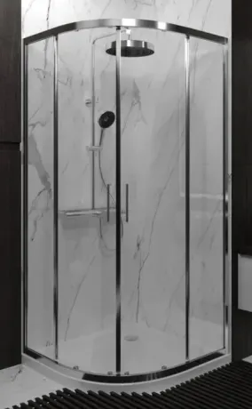 Душова кабіна Koller Pool STYLE S90RC напівкругла 900x900x1900 мм скло прозоре