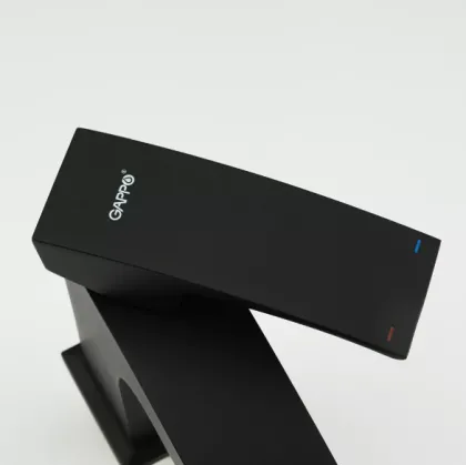 Змішувач для умивальника GAPPO G1007-66, чорний — Photo 2