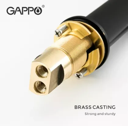 Змішувач для умивальника GAPPO G1052-86, чорний — Photo 3