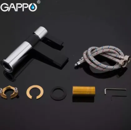 Змішувач для умивальника GAPPO G1081, чорний/хром — Photo 1