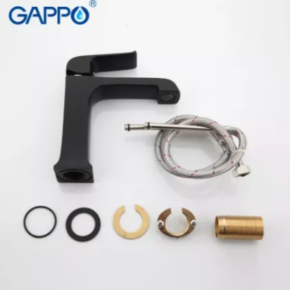Змішувач для умивальника GAPPO G1050, чорний — Photo 2