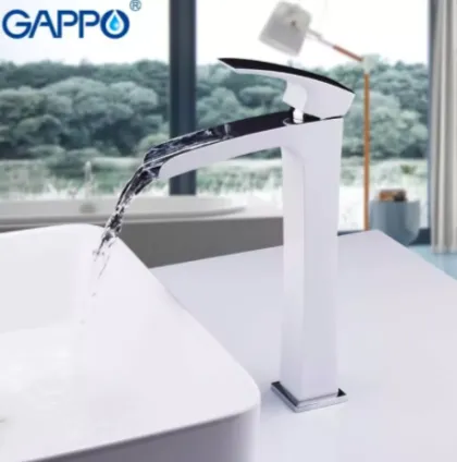Змішувач для умивальника GAPPO G1007-31, білий/хром — Photo 1