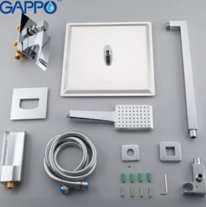Вбудована душова система GAPPO G7107-20, вилив - перемикач на лійку, 3-функції, хром — Photo 2