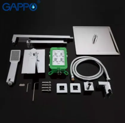 Вбудована душова система GAPPO G7102, вилив - перемикач на лійку, 3-функції, хром — Photo 1