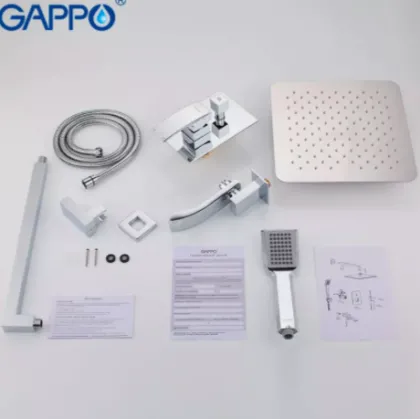 Вбудована душова система GAPPO G7107, вилив - перемикач на лійку, 3-функції, хром — Photo 1