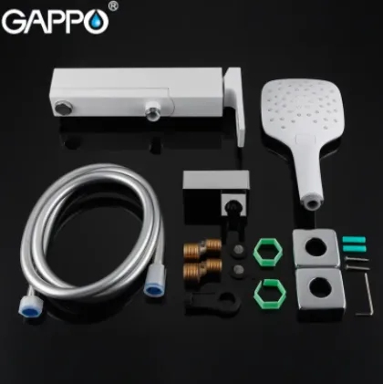 Змішувач для ванни GAPPO G3217-8, білий/хром — Photo 1