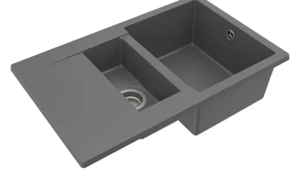 Кухонна мийка LaPas (STONE GRAY) колір світло-сірий (бетонний) без домішок Miraggio