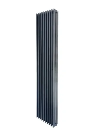 Вертикальний дизайнерський радіатор опалення ARTTIDESIGN  Pesaro II 10/1800/360/50 чорний матовий