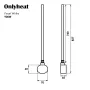 Тін для рушникосушки Onlyheat Pearl White 0,9 кВт 1/2" з трійником 76 см (1/24 шт) — Photo 3
