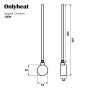 Тін для рушникосушки Onlyheat Argent Chrome 0,3 кВт 1/2&quot; з трійником 31.5 см (1/24 шт) — Photo 7