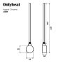 Тін для рушникосушки Onlyheat Argent Chrome 0,6 кВт 1/2&quot; з трійником 53,5 см (1/24 шт) — Photo 7