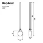 Тін до рушникосушки Onlyheat Ivory White 0,6 кВт 1/2" з трійником 53,5 см WIFI (1/24 шт) — Photo 7