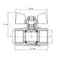 Кран кульовий Koer KG.207 - 1/2" FF ГГМ (газ) (KR4958) — Photo 5