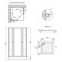 Набір Lidz душова кабіна Wawel SC80x80.SAT.LOW.GR, скло тоноване 4 мм + піддон Mazur — Photo 11