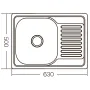 Мийка кухонна Zerix Z6350-08-180D (decor) (ZM0564) — Photo 5