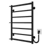 Рушникосушарка електрична Ladder П7 500х700 Deffi нержавіюча сталь (Чорний, JD03, Праве підключення) — Photo 4