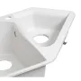 Кухонна мийка з додатковою чашею Lidz 1000x500/225 WHI-01 (LIDZWHI011000500225) — Photo 12