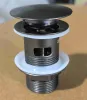 Донний клапан для раковини з переливом ZERIX BV-09 GRAY автоматичний (Click-Clack) (Колір графіт) 1 1/4'' (MY0415) — Photo 13