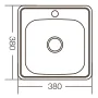 Мийка кухонна Zerix Z3838-06-160E (Satin) (ZM0555) — Photo 4