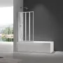 Шторки скляні на ванну складні Koer SR BS07-80x140-TR-01 прозоре скло Easy Clean 4мм, хром (KR5948) — Photo 22