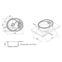 Кухонна мийка Lidz 5745 0,8 мм Micro Decor (LIDZ5745MDEC) — Photo 8