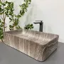 Умивальник (раковина) VBI ARABBA M DARK STONE MATT накладний — Photo 8