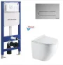 Інсталяція KollerPool AQUA LINE + EDGE Chrome панель змиву + підвісний унітаз ROUND Smart з сидінням Soft-close ( змив Tornado 3,0 ) — Photo 9