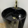 Умивальник (раковина) VBI BOLONIA M BLACK MARBLE підлоговий — Photo 6