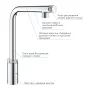 Змішувач для кухні з висувним виливом Grohe Eurosmart New (31613000) — Photo 16