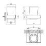 Склянка з тримачем Qtap Scorpio настінна QTSTK6102103C Chrome (Sklenka) — Photo 5